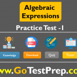 Algebraic Expressions Practice Test Question Answer 2020 PDF