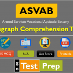 ASVAB Paragraph Comprehension Practice Test 2021 Free PDF