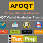 AFOQT Verbal Analogies Practice Test (Printable Worksheet PDF)