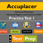 Accuplacer Advanced Algebra and Functions Practice Test 2022