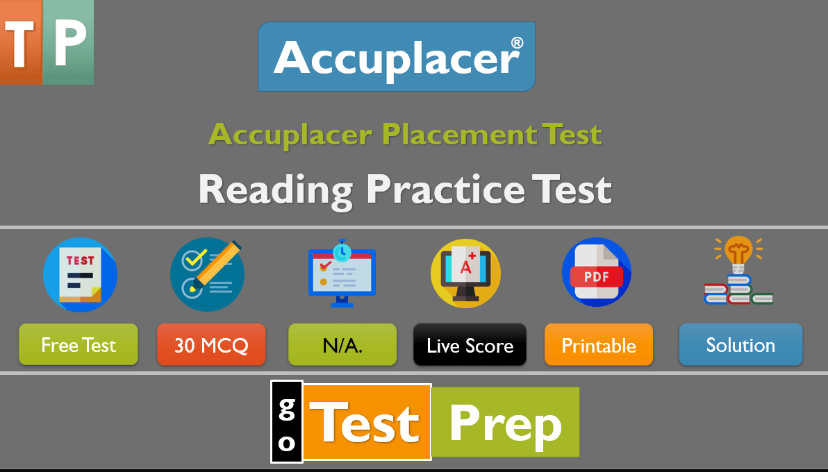 Accuplacer Reading Practice Test 2023 With Sentence Skills Questions 