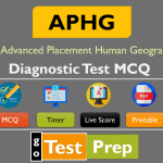AP Human Geography Diagnostic Test (75 MCQs) 2021